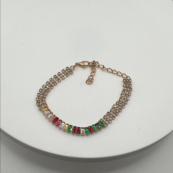 Jewelry - 388. Elegant Multicolor Gemstone Bracelet